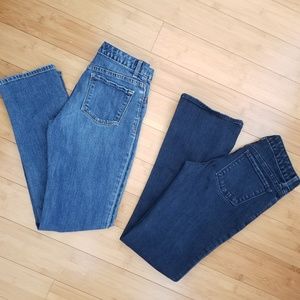 GAP girls Jean's 2 pairs 14 slim straight bootcut